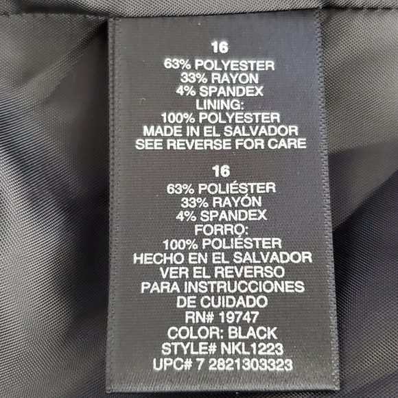 Norma Kamali Lined Black Blazer Size 16 One Button Jacket Office Preppy Career - Picture 12 of 15